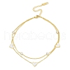 Ion Plating(IP) 304 Stainless Steel Double Layered Bracelets for Women BJEW-K254-08G-1