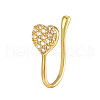 Brass Micro Pave Clear Cubic Zirconia Clip on Nose Rings WG43D72-12-2