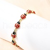 Brass Charm Bracelets for Women BJEW-C107-02G-3