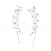 S999 Fine Silver Stud Earrings EJEW-F356-04S-2