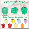 SUNNYCLUE 36Pcs 9 Colors Resin Imitation Vegetable Pendants RESI-SC0003-13-2