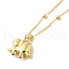 Elephant Pendant Necklaces NJEW-G082-01B-G-1