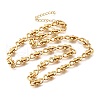 304 Stainless Steel Oval Infinity Link Chain Necklaces for Women Men NJEW-K249-20B-G-4