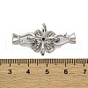 Brass Micro Pave Clear Cubic Zirconia Fold Over Clasps KK-A230-13P-3