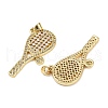 Brass Micro Pave Cubic Zirconia Pendants KK-S526-10G-C-2