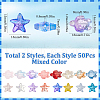 SUNNYCLUE 100Pcs 2 Styles Transparent Glass Beads GLAA-SC0002-48-2