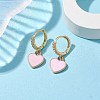 Heart Alloy Enamel Dangle Earrings EJEW-JE05819-2