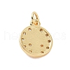 Brass Micro Pave Cubic Zirconia Charms KK-C012-29G-2