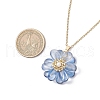 Glass Pendant Necklaces NJEW-MZ00112-03-4