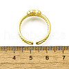 Brass Micro Pave Clear Cubic Zirconia Cuff Rings for Women RJEW-S399-07G-5