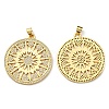 Brass with Cubic Zirconia Pendants KK-K341-39G-2