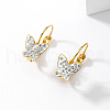 Elegant Butterfly Stainless Steel Hoop Earrings GI3123-5