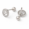 Ring Brass Micro Pave Clear Cubic Zirconia Cartilage Earrings EJEW-L289-02P-05-2