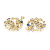 Brass Micro Pave 
Cubic Zirconia Pendants ZIRC-N039-229-3
