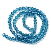 Transparent Electroplate Glass Beads Strands GLAA-F029-2mm-C01-2