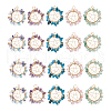 20Pcs 5 Styles Natural Green Aventurine & Amethyst & Apatite & Fluorite PALLOY-DC00013-1
