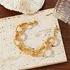 304 Stainless Steel Oval Link Chain Bracelets for Women BJEW-C104-01B-G-1