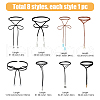FIBLOOM 8Pcs 8 Style Faux Suede & Nylon Cord Lariat Necklaces Set NJEW-FI0001-32-2