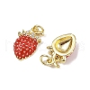 Brass Micro Pave Cubic Zirconia Pendants KK-H072-01G-2