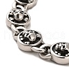 304 Stainless Steel Skull Link Chain Bracelets BJEW-E094-08AS-2