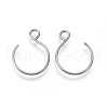 304 Stainless Steel Earring Hooks STAS-O119-10P-B-2