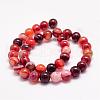 Natural Striped Agate/Banded Agate Bead Strands G-K155-B-10mm-01-2