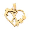 Ion Plating(IP) 201 Stainless Steel Pendants STAS-N103-183G-X-1
