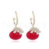 Elegant Round S925 Sterling Silver Stud Earrings XW7785-5