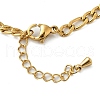 304 Stainless Steel Enamel Cherry Charm Bracelets BJEW-M095-01G-4