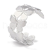 Non-Tarnish 304 Stainless Steel Open Cuff Bangles for Women BJEW-C071-07P-1