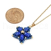 Handmade Glass Seed Beaded and Synthetic Imperial Jasper Dyed Beads Star Pendant Necklaces for Women NJEW-MZ00114-02-3