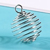 Iron Bead Cage Pendants BECA-PW0002-05B-P-1