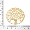 304 Stainless Steel Etched Metal Embellishments Pendants STAS-H236-04G-3