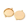 Brass Connector Cabochon Settings KK-F898-21D-G-2