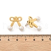 304 Stainless Steel Plastic Pearl Stud Earrings EJEW-M072-04G-5