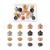 Hollow Brass Micro Pave Clear Cubic Zirconia Beads ZIRC-TA0001-16-1