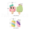 40Pcs 10 Style Handmade Polymer Clay Charms CLAY-LS0001-13-3