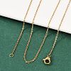 304 Stainless Steel Cable Chain Necklaces NJEW-M151-24G-7