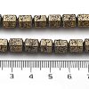 Electroplated Natural Lava Rock Beads Strands G-A251-A01-01E-4