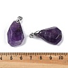 Natural Amethyst Faceted Nuggets Pendants G-B139-01P-01-3