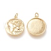 Brass Micro Pave Clear Cubic Zirconia Pendants ZIRC-I044-33G-2