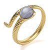 Synthetic Blue Lace Agate Finger Rings RJEW-U027-04G-09-1