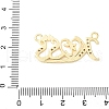 Brass Micro Pave Clear Cubic Zirconia Links KK-D357-03B-G-3