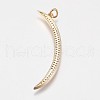 Brass Micro Pave Cubic Zirconia Pendants ZIRC-E145-63G-2