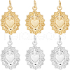 Beebeecraft 8Pcs 2 Colors Brass Pendants KK-BBC0013-01-1