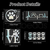 Gorgecraft 8 Sheets 4 Style Waterproof Heart & Bear Paw Pattern PET Car Decals Stickers STIC-GF0001-03A-2