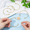 Beebeecraft 6Pcs Rack Plating Brass Cuff Bangle Making KK-BBC0013-98-3