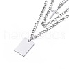 Non-Tarnish 304 Stainless Steel Pendant Necklaces Sets NJEW-JN02525-2