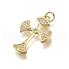 Brass Micro Pave Cubic Zirconia Pendants KK-Z100-38G-06-2
