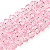 Transparent Baking Paint Glass Beads Strands X1-DGLA-A034-T8mm-D09-1